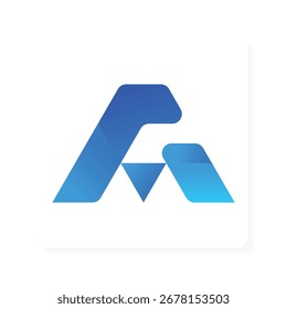 logotipo minimalista moderno de la letra inicial A