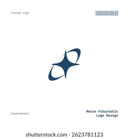 Modern Minimalist Logo Retro Futuristic Concept