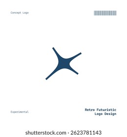 Modern Minimalist Logo Retro Futuristic Concept