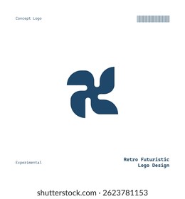 Modern Minimalist Logo Retro Futuristic Concept