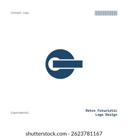 Modern Minimalist Logo Retro Futuristic Concept