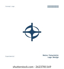 Modern Minimalist Logo Retro Futuristic Concept