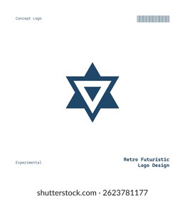 Modern Minimalist Logo Retro Futuristic Concept