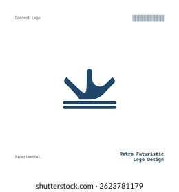 Modern Minimalist Logo Retro Futuristic Concept