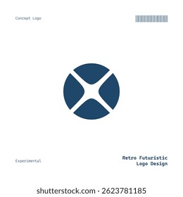 Modern Minimalist Logo Retro Futuristic Concept