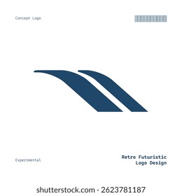 Modern Minimalist Logo Retro Futuristic Concept