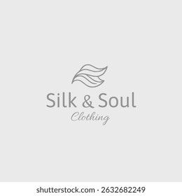 Logotipo Minimalista Moderno Para O Seu Negócio Vestuário Loja Silk And Soul Branding Isolated Vetor Design