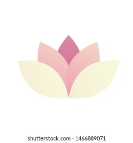 modern minimalist lotus lily design vector icon logo symbol