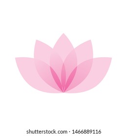 modern minimalist lotus lily design vector icon logo symbol