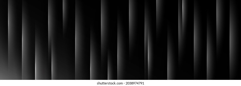 Modern minimalist luxury dark abstract horizontal background with shadows and light lines. Elegant shiny vector lines creative design. Suit for poster, flyer, cover, banner, advertising, wallpaper