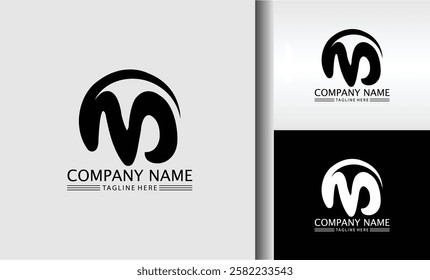 Modern and Minimalist M Logo for Bold Brand Identity