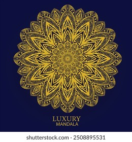  Modern and Minimalist Mandala with Bright Colors.Hand Drawn Floral Gold Colored Mandala. Geometric Circle Design Element for Invitation and Greeting Cards.