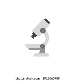 Modern Minimalist Microscope  Vector Icon. Simple Laboratory magnifier symbol icon for microbiology or analyzing concept isolated on white background. Can be used for web and mobile.