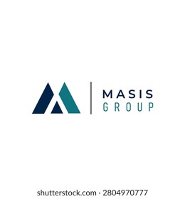 Modern minimalist monogram letter logo with clean geometric style. Suitable for business branding, startup, technology, consulting, finance, and corporate identity.