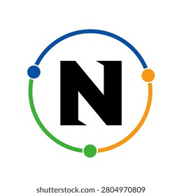 Modern minimalist monogram letter logo with clean geometric style. Suitable for business branding, startup, technology, consulting, finance, and corporate identity.
