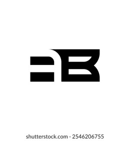 Diseño de logotipo de monograma minimalista moderno con letras estilizadas Logotipo inicial de la letra AB