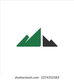 Modern minimalist mountain logo design