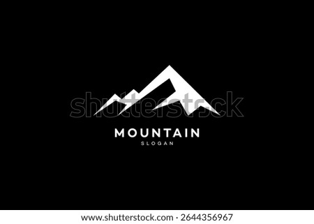 Modern Minimalist Mountain Peak Logo Design Graphic