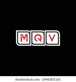 moderno minimalista MQV letras iniciales monograma logo diseño