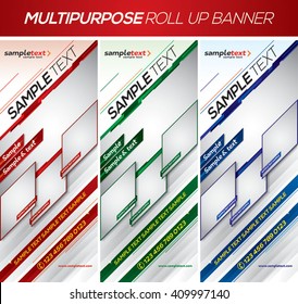 Modern and minimalist multipurpose roll up banner