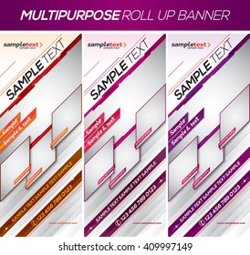 Modern and minimalist multipurpose roll up banner