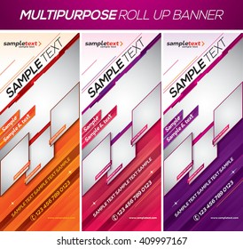 Modern and minimalist multipurpose roll up banner