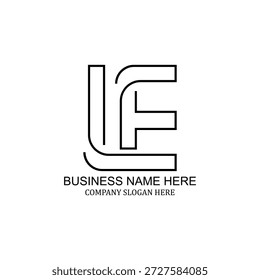 Modern minimalist negative space LE logo, creative LE emblem, sleek LE design, professional icon, stylish branding
