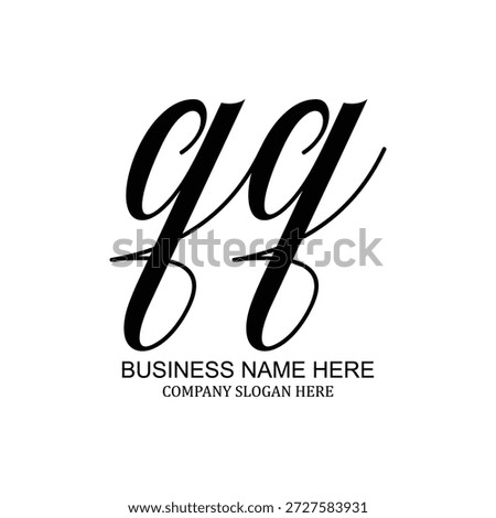 Modern minimalist negative space QQ logo, creative QQ emblem, sleek QQ design, professional icon, stylish branding, abstract QQ mark, unique logo identity, elegant logo, contemporary design, luxury branding, clean icon, versatile logo, flat design, innovative symbol