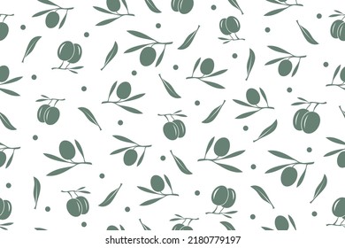 Modern minimalist olive seed illustration pattern. Fashionable templates for design