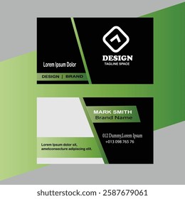 Modern and minimalist orange color business card layout
