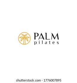 modern, minimalist palm logo for women's fitness business