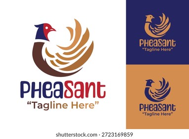 Um logotipo de faisão minimalista moderno construído para marcas rústicas, produtos naturais e sistemas visuais do campo.