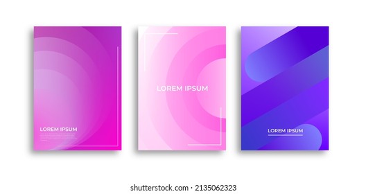 Modern Minimalist Poster Or Brochure Design Vector Set. Abstract Poster Flyer Bussiness Template Set