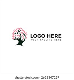 Modern minimalist professional and creative tree logo design.
