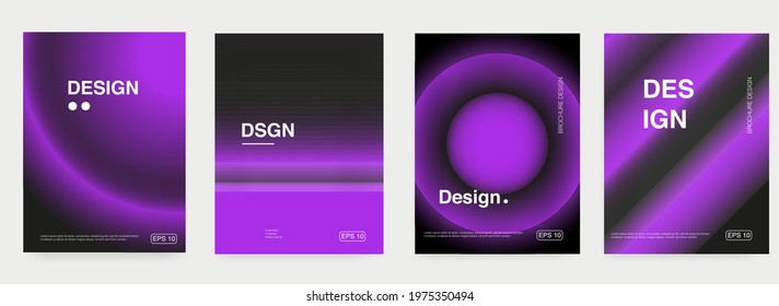 Modern minimalist purple background. Creative black purple gradients. Abstract cover design, brochure, posters, cards. 