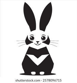 Modern and minimalist rabbit logo vector, perfect for branding, pet shops, eco-friendly businesses, and creative projects. Clean lines and elegant design make it versatile for any use