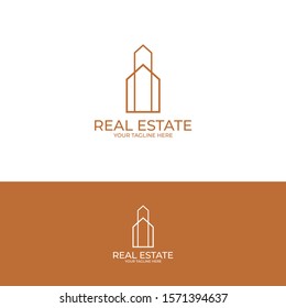 modern minimalist real estate template vektor, manufacture logo