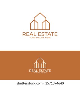 modern minimalist real estate template vektor, manufacture logo