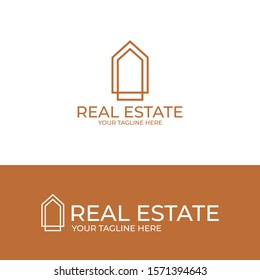 modern minimalist real estate template vektor, manufacture logo