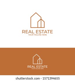 modern minimalist real estate template vektor, manufacture logo