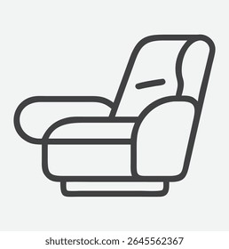 Moderno e Minimalista Recliner Ícone Cadeira em Linha Limpa Estilo Arte
