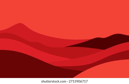 Fundo de vetor de gradiente vermelho minimalista moderno com camadas fluindo suaves