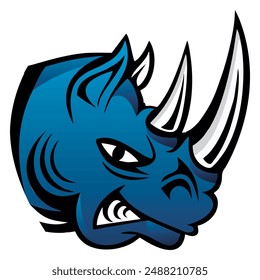 modern and minimalist rhino logo icon