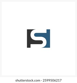 Modern Minimalist S and H Logo Design for Branding