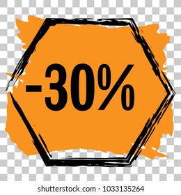 Modern minimalist sales banner.Marketing tag for promotion, commercial campaign.Isolated vector of modern illustration of stickers. Grunge painful background 