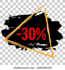 Modern minimalist sales banner.Marketing tag for promotion, commercial campaign.Isolated vector of modern illustration of stickers. Grunge painful background 