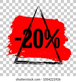 Modern minimalist sales banner.Marketing tag for promotion, commercial campaign.Isolated vector of modern illustration of stickers. Grunge painful background 