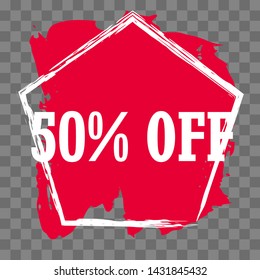 Modern minimalist sales banner.Marketing tag for promotion, commercial campaign.Isolated vector of modern illustration of stickers. Grunge painful background