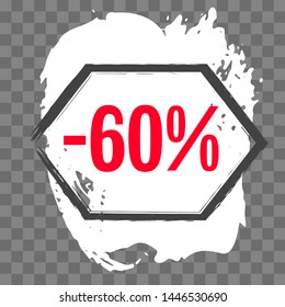 Modern minimalist sales banner.Marketing tag for promotion, commercial campaign.Isolated vector of modern illustration of stickers. Grunge painful background