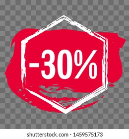 Modern minimalist sales banner.Marketing tag for promotion, commercial campaign.Isolated vector of modern illustration of stickers. Grunge painful background